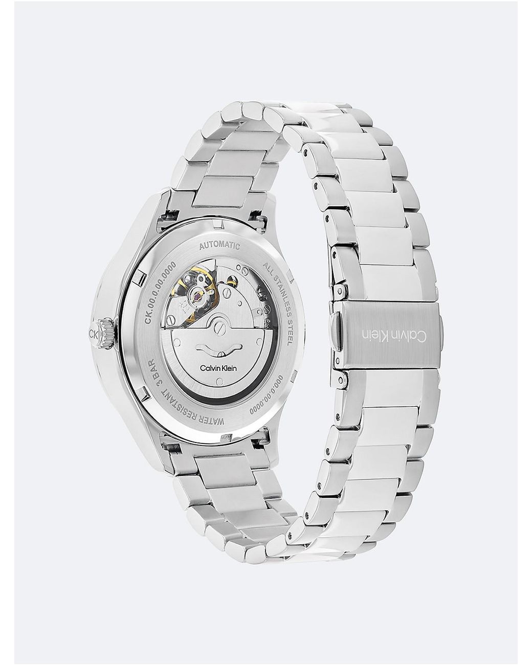 Calvin Klein Gray Automatic H-Link Bracelet Watch for men