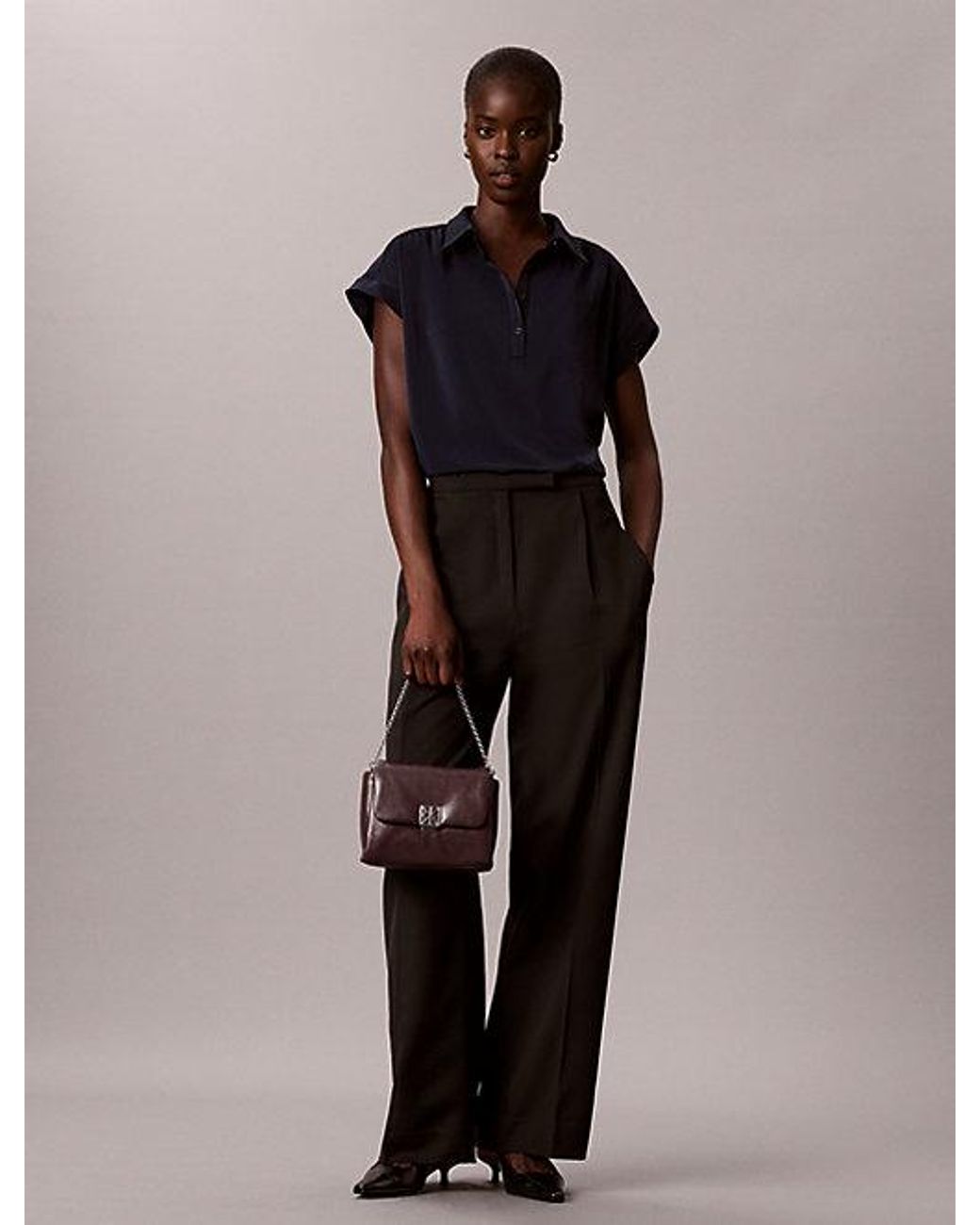 Calvin Klein Multicolor Padded Emblem Hardware Crossbody Bag