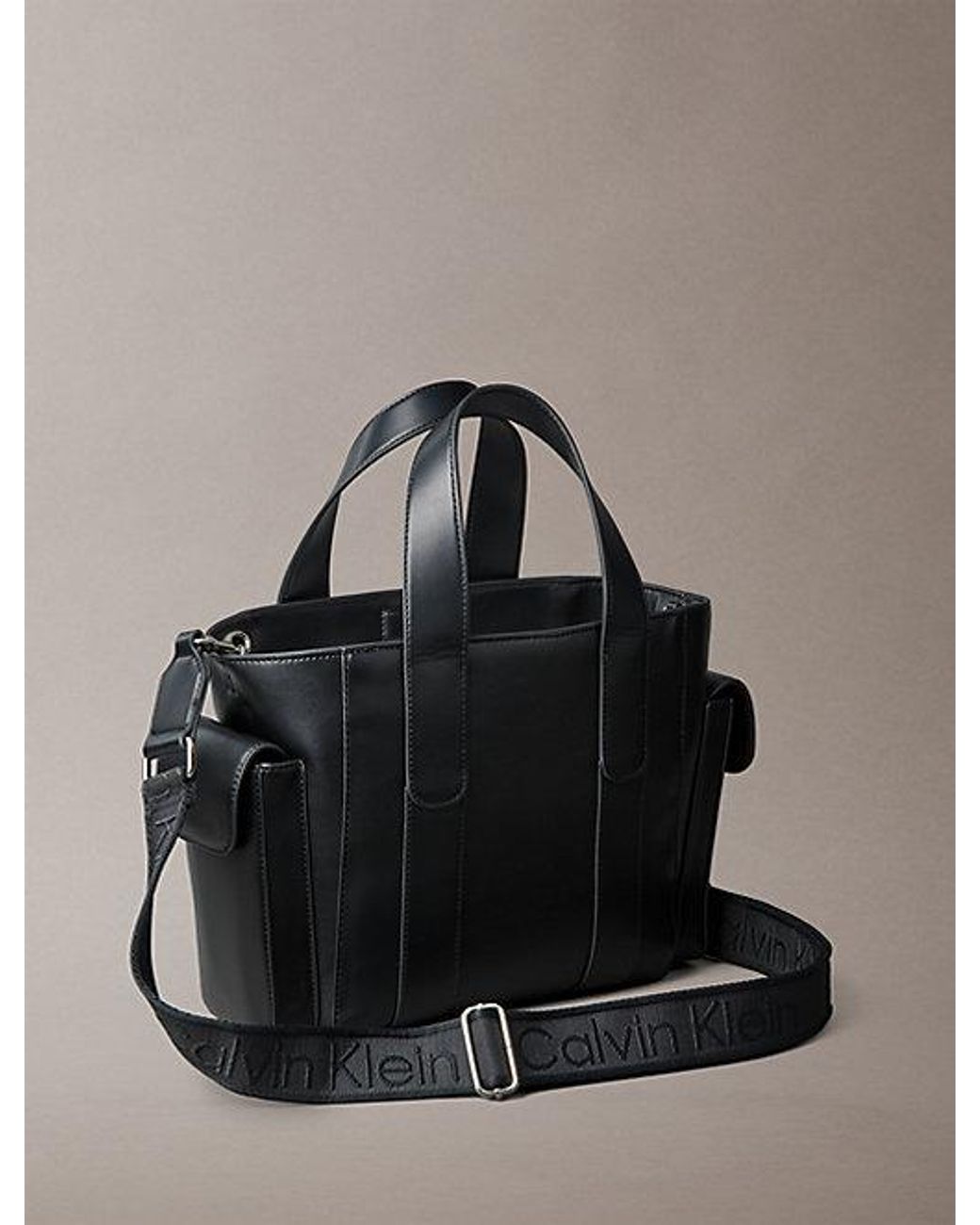 Calvin Klein Black Small Jacquard Logo Tote Bag