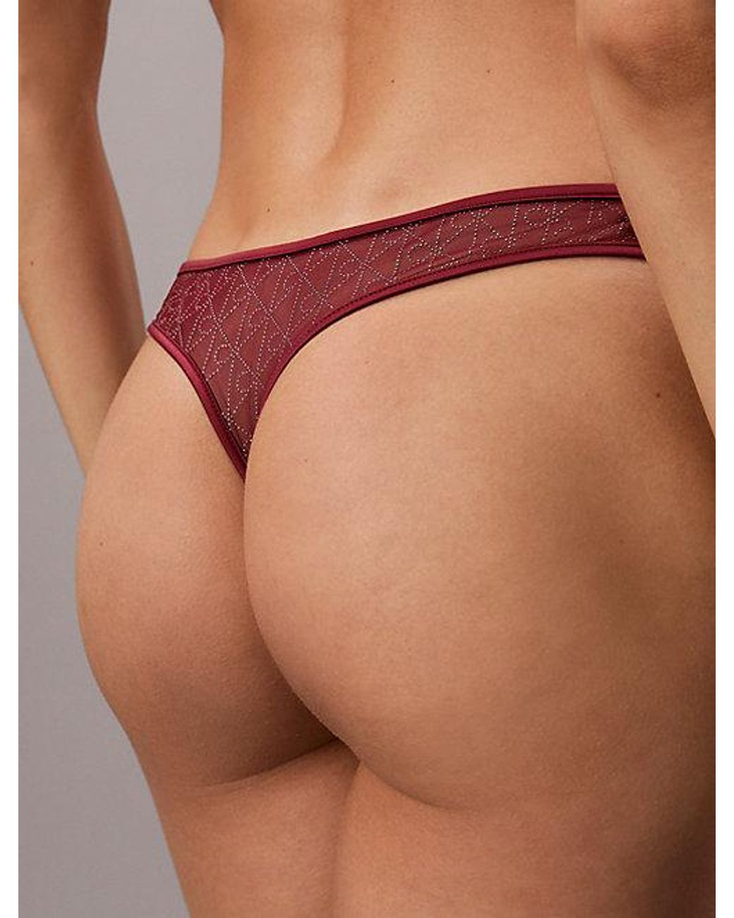 Calvin Klein Multicolor Thong Minimalist Emblem Mesh