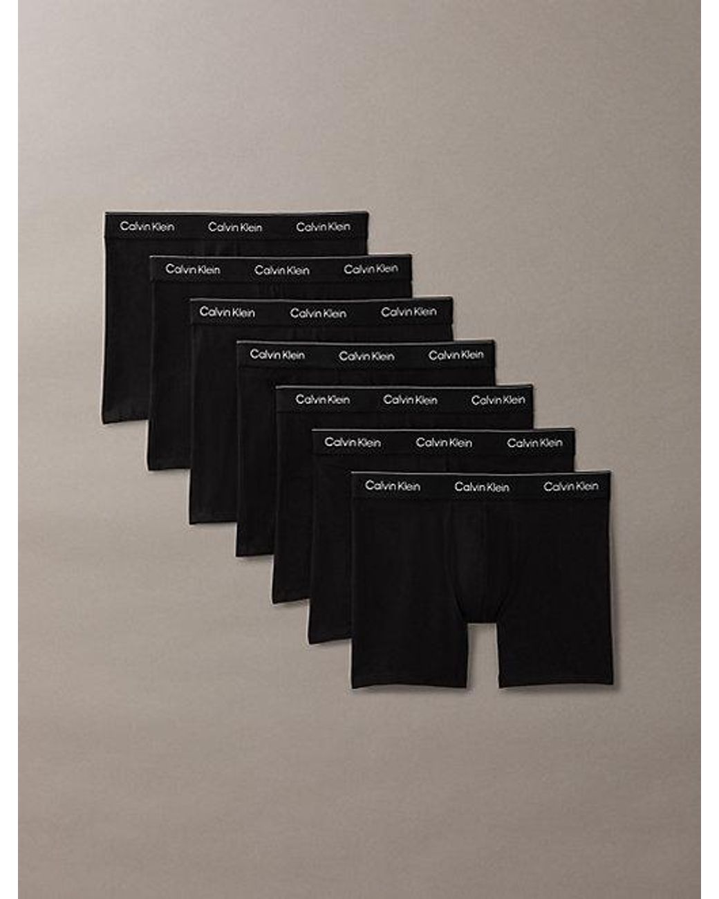 Calvin Klein Black 7 Pack Boxer Briefs for men