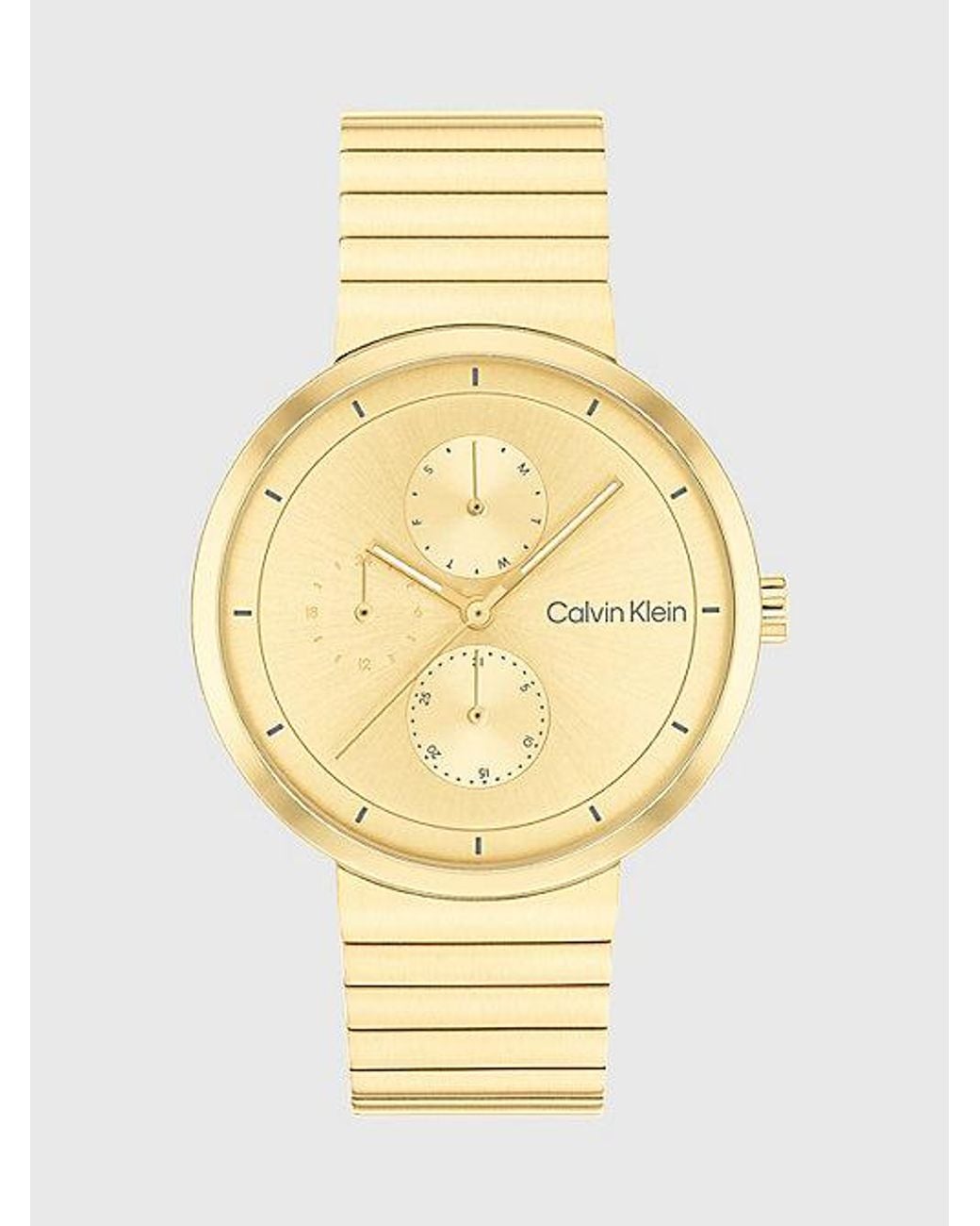Calvin Klein Multifunctioneel Armbandhorloge in het Metallic