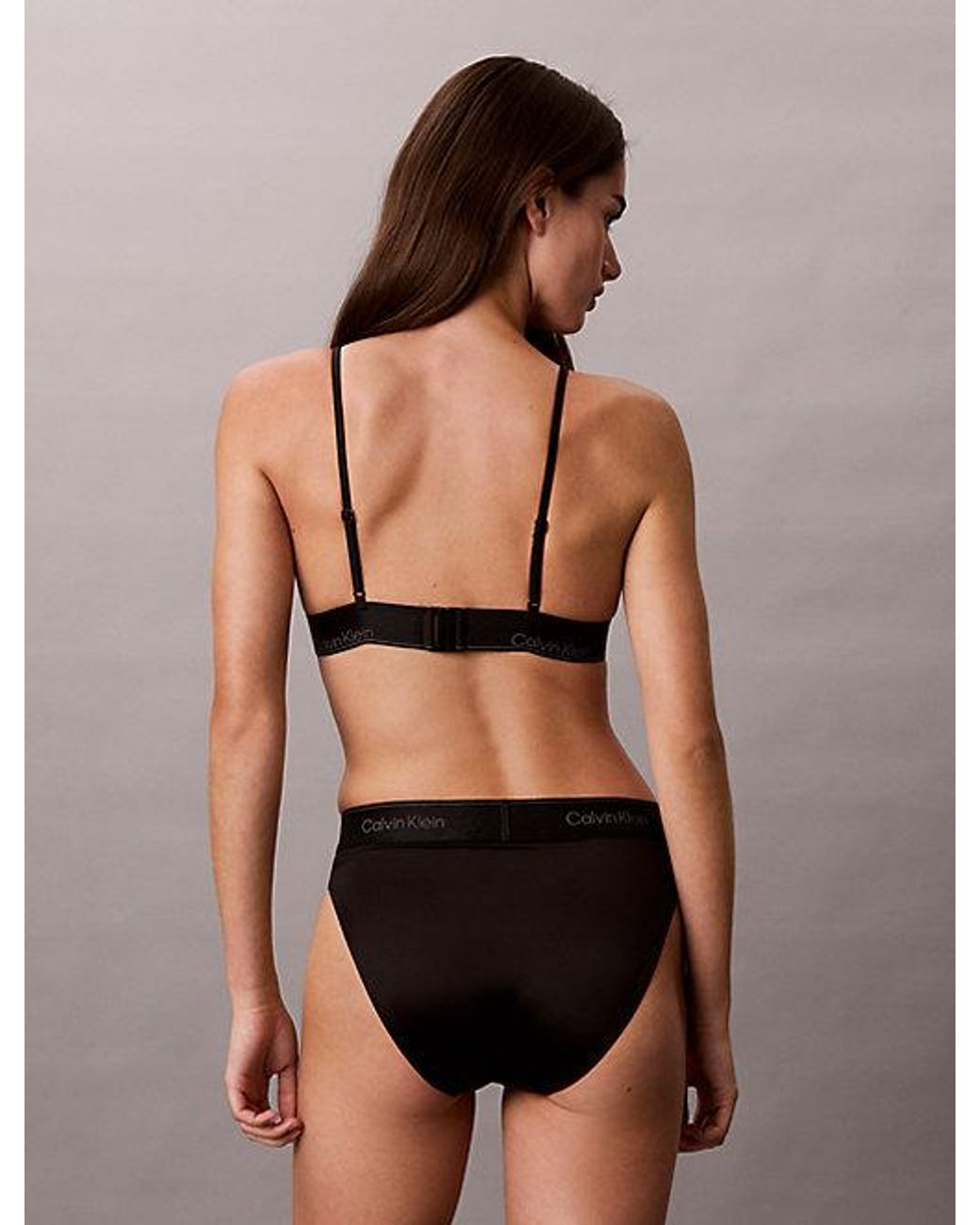 Calvin Klein Black Bikini Bottoms Ck Shine