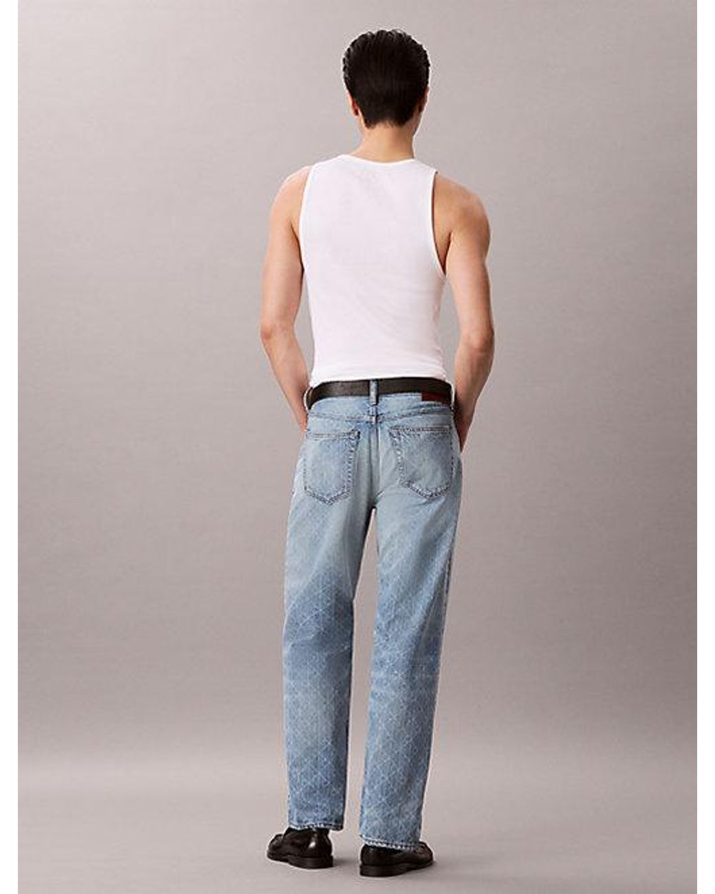 Calvin Klein Blue Jeans 90S Straight Logo Jeans for men