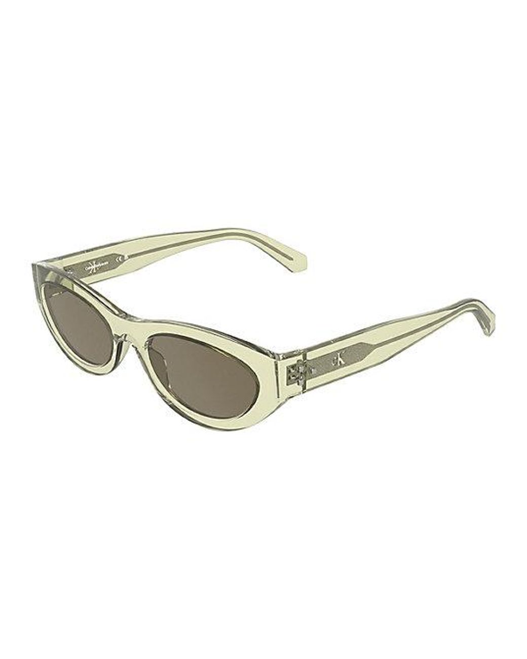 Calvin Klein Green Oval Sunglasses