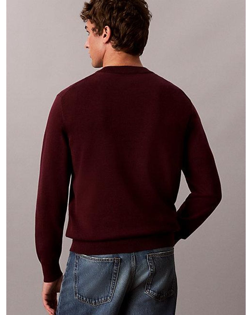 Calvin Klein Multicolor Jeans Smooth Cotton Crewneck Jumper for men
