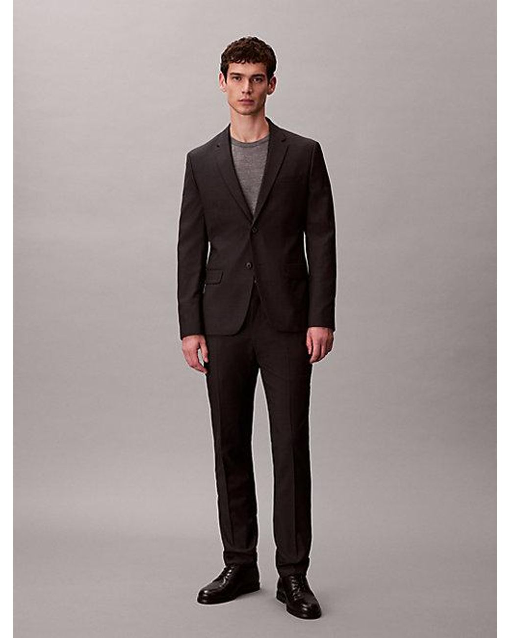 Calvin Klein Slim Blazer Met Microstippen in het Gray voor heren