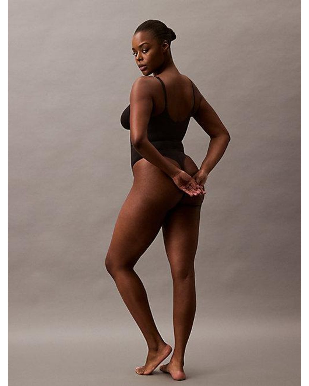 Calvin Klein Shapewear String Body in het Brown
