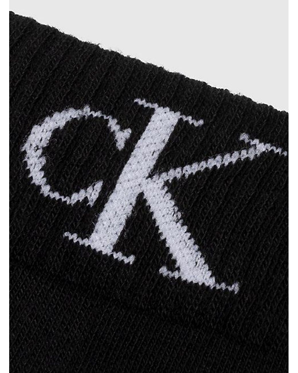 Calvin Klein Black 2 Pack Soft Cotton Stretch Ankle Socks for men
