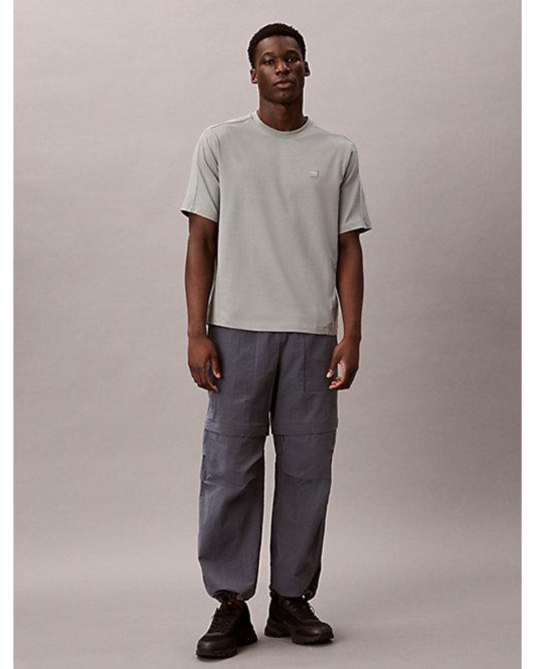 Calvin Klein Gray Sport Performance Cotton Blend Gym T-Shirt for men
