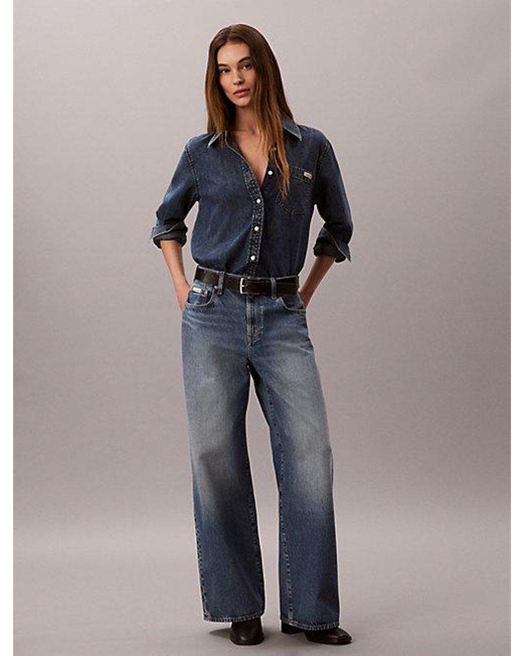 Calvin Klein Blue Jeans Wide Leg Jeans