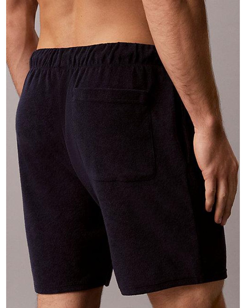 Calvin Klein Blue Long Drawstring Beach Shorts for men