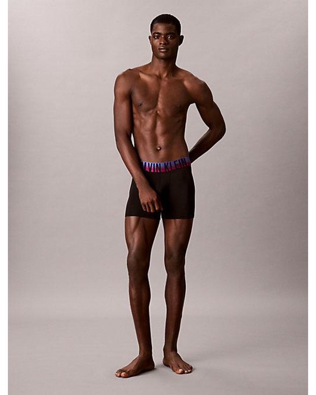Calvin Klein Blue 3 Pack Boxer Briefs Intense Power Microfibre Stretch for men