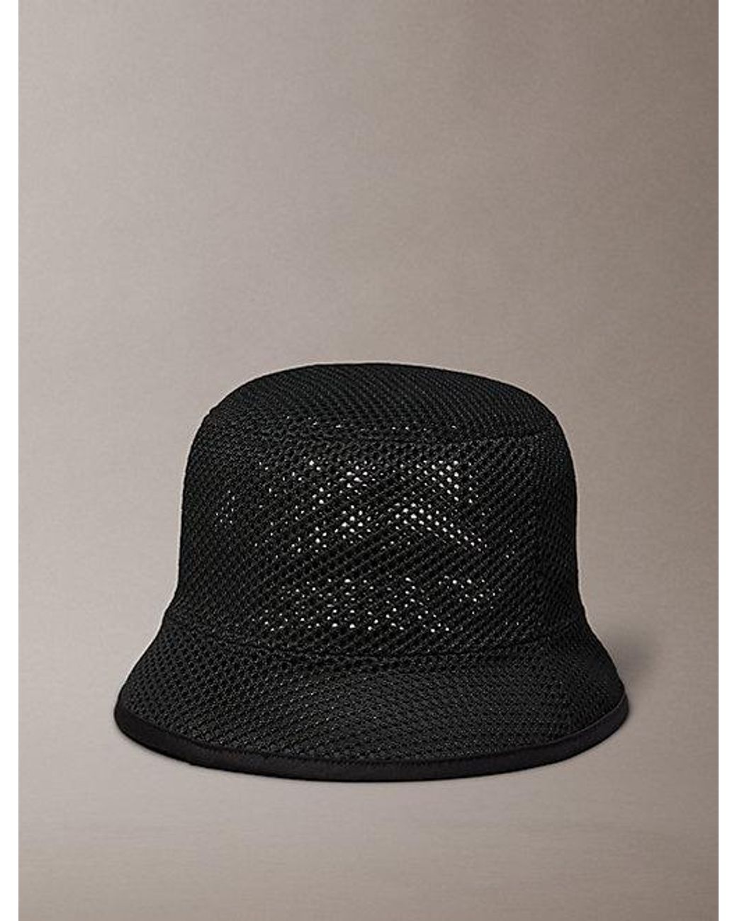 Calvin Klein Black Mesh Emblem Logo Bucket Hat