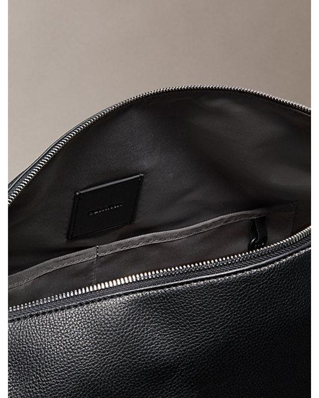 Calvin Klein Gray Micro Pebble Commuter Duffle Bag for men