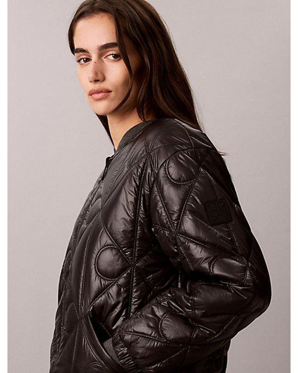 Calvin Klein Black Jeans Quilted Reversible Liner Jacket