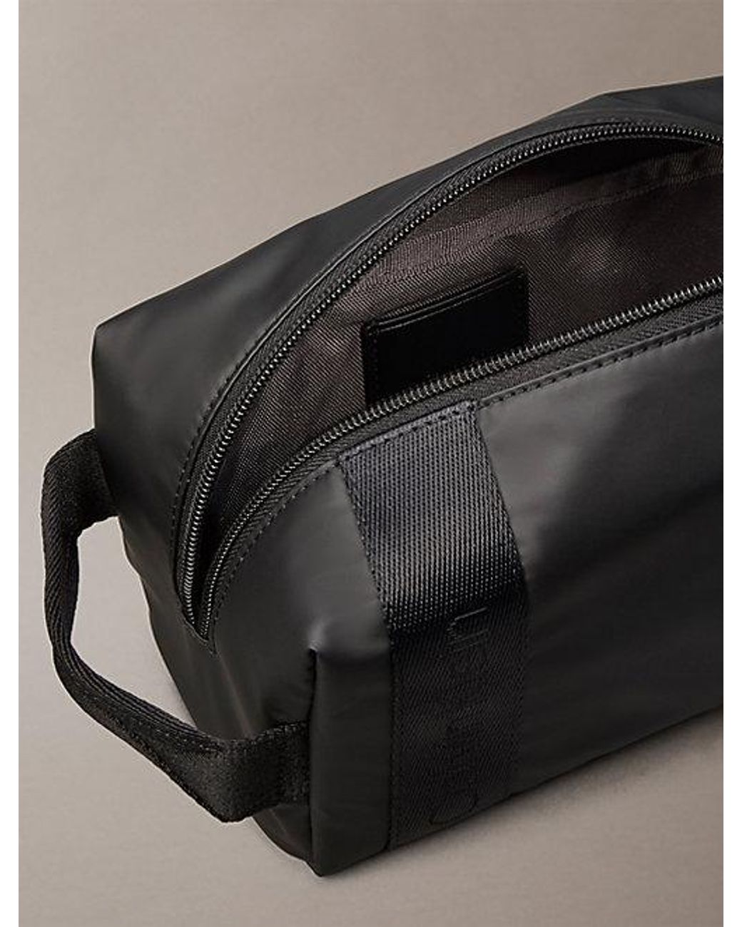 Calvin Klein Gray Monologo Patch Dopp Kit for men