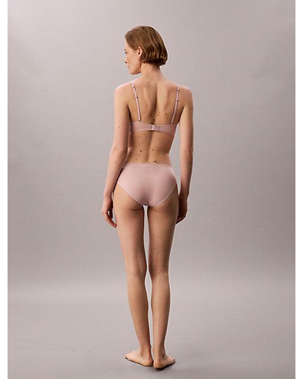 Calvin Klein Natural Hipster Panty Microfibre Stretch With Lace