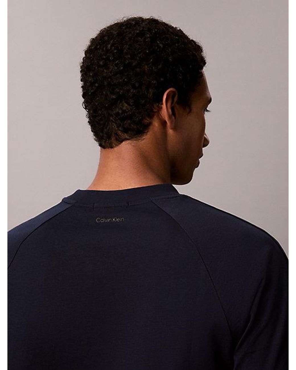 Calvin Klein Black Jeans Logo Tape T-Shirt for men