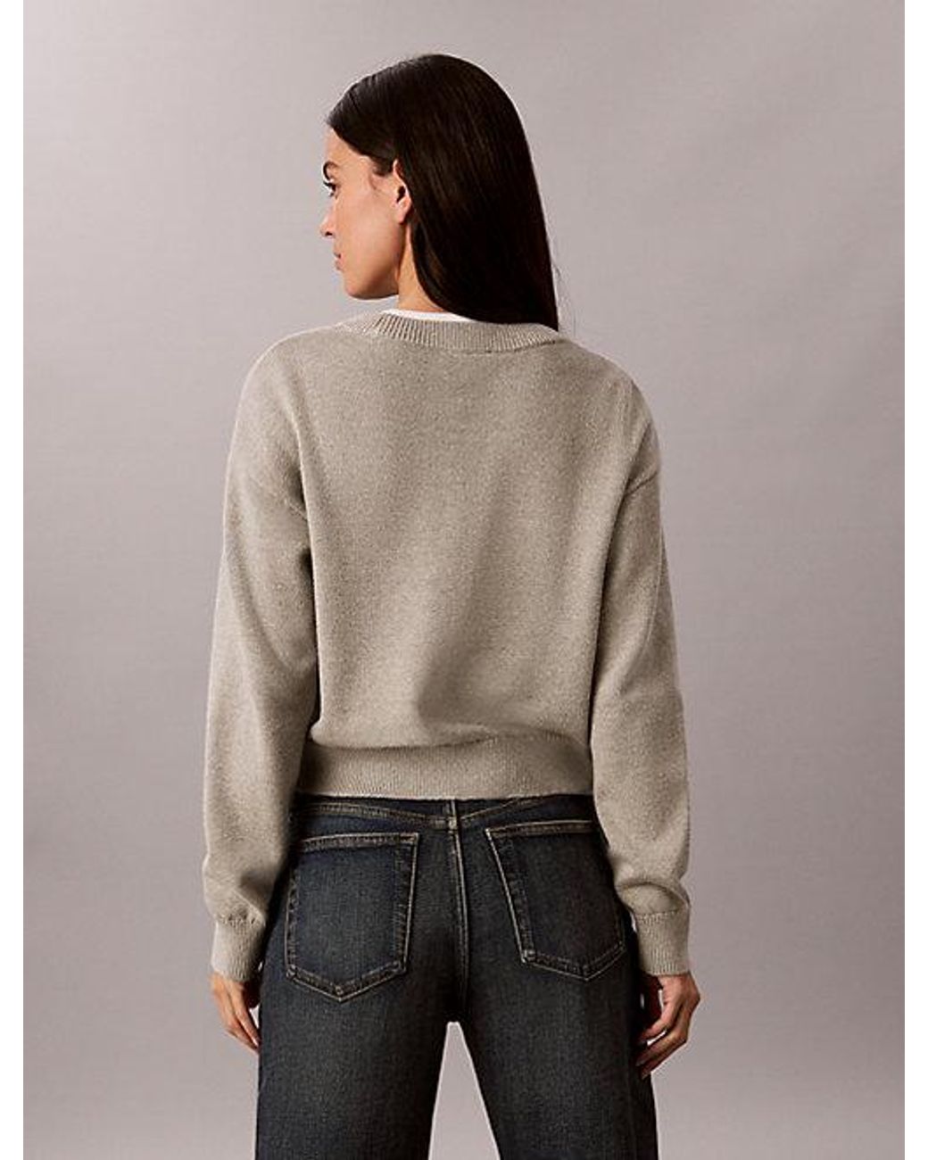 Calvin Klein Multicolor Jeans Cotton Knit Monogram Jumper