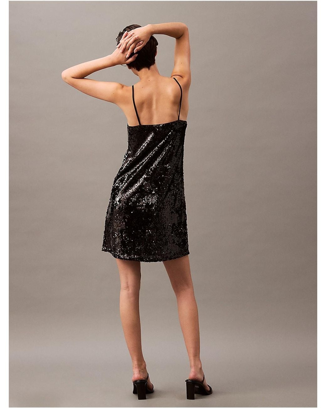 Calvin Klein Black Sequin Mini Dress