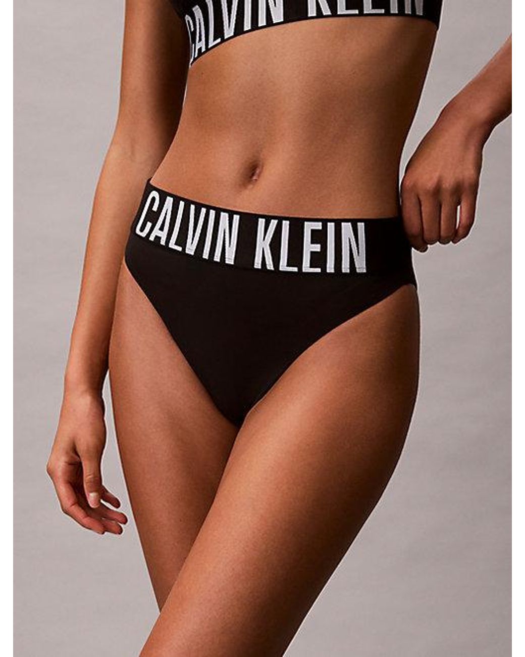 Calvin Klein Black Brazilian Bikini Bottoms Intense Power
