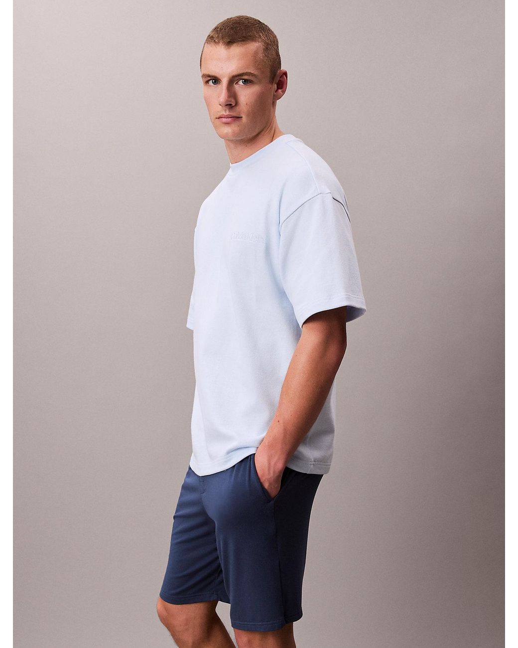 Ensemble De Pyjama Court Calvin Klein pour homme en coloris White