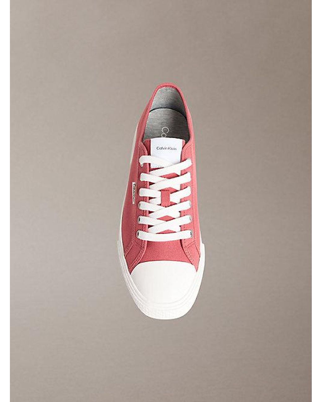 Calvin Klein Pink Ck Leo Canvas Logo Trainers for men