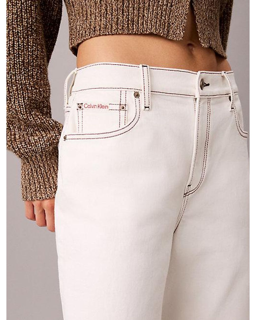 Calvin Klein Natural Jeans Wide Leg Jeans