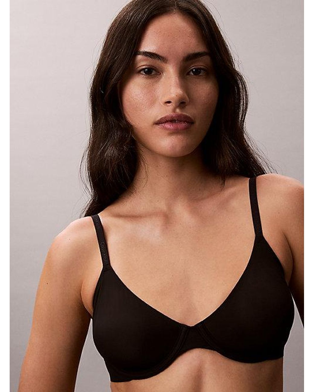Calvin Klein Black Unlined Demi Bra Perfectly Fit Ultra Light