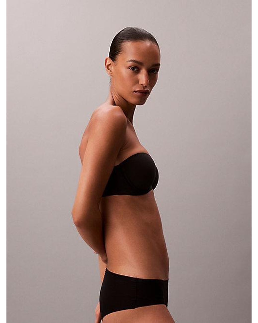Calvin Klein Strapless Push-Up Bh in het Black