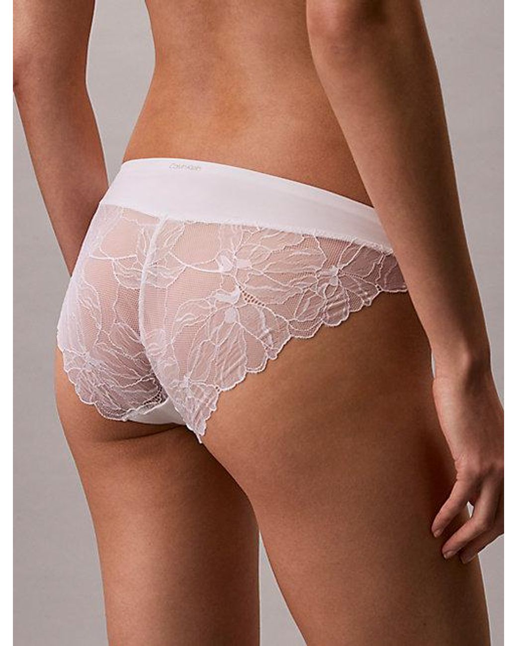 Calvin Klein White Bikini Briefs Perfectly Fit Lace