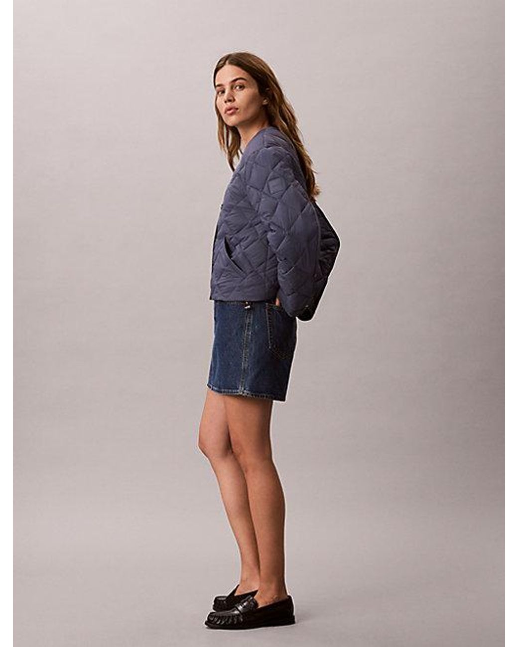 Calvin Klein Blue Quilted Liner Jacket