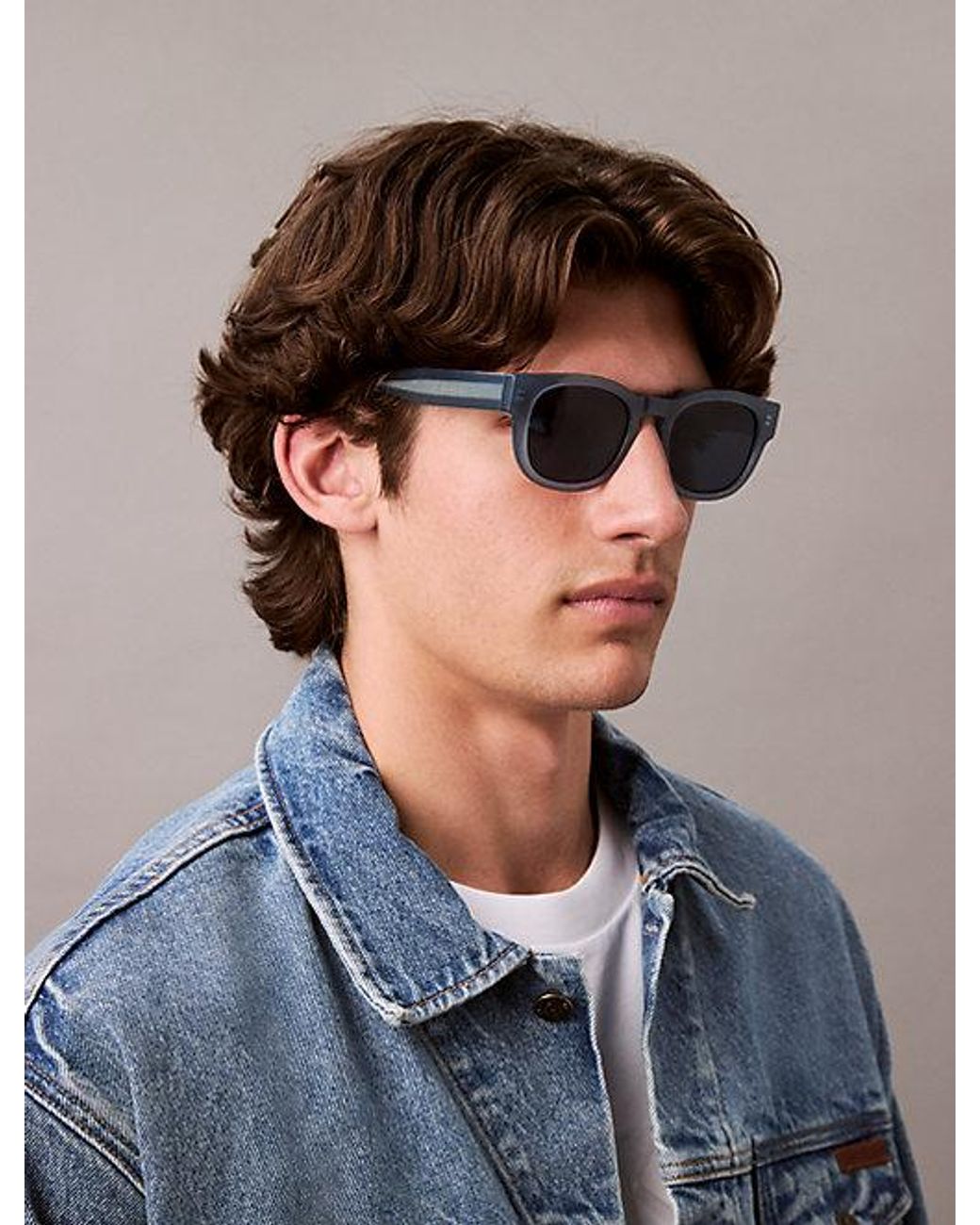 Calvin Klein Blue Round Sunglasses Ckj25601S
