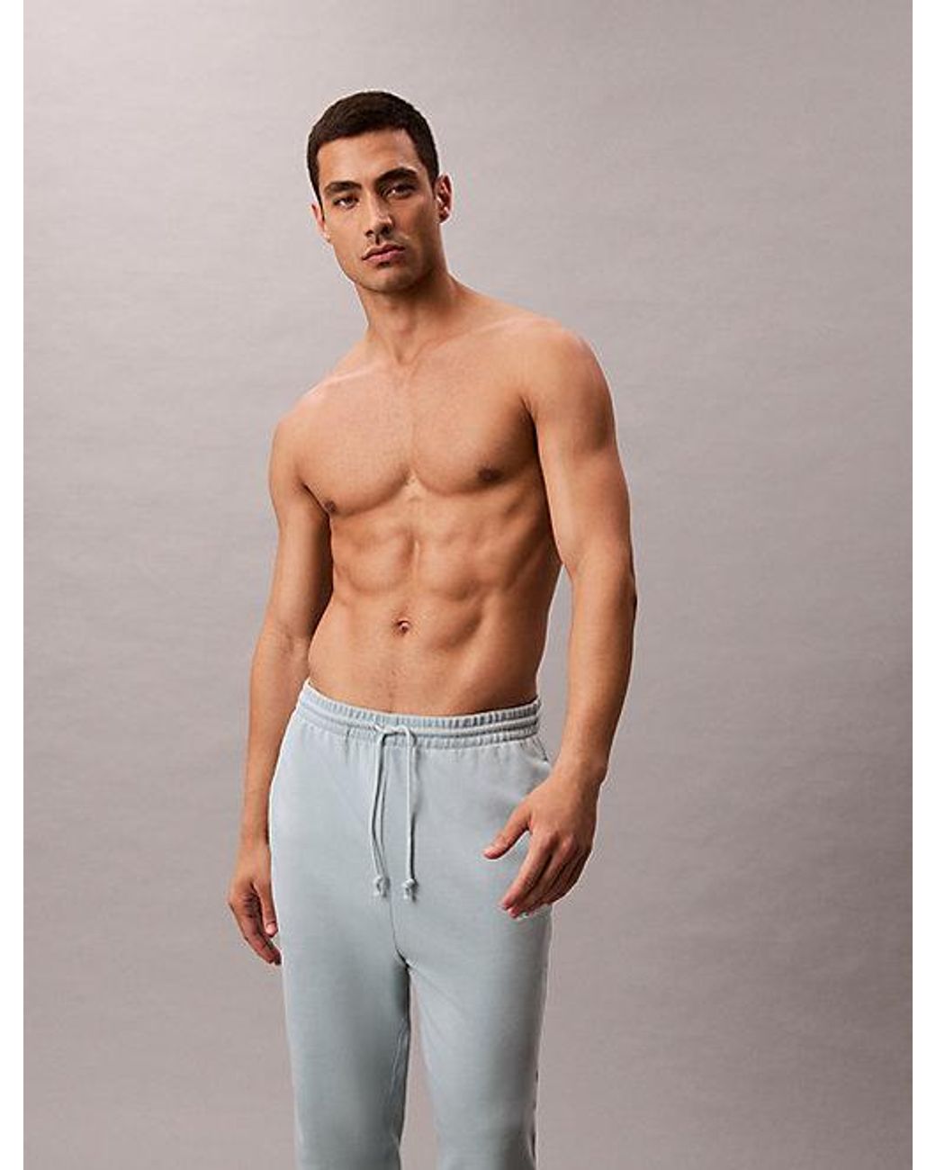 Calvin Klein Gray Lounge Joggers Icon Cotton French Terry for men