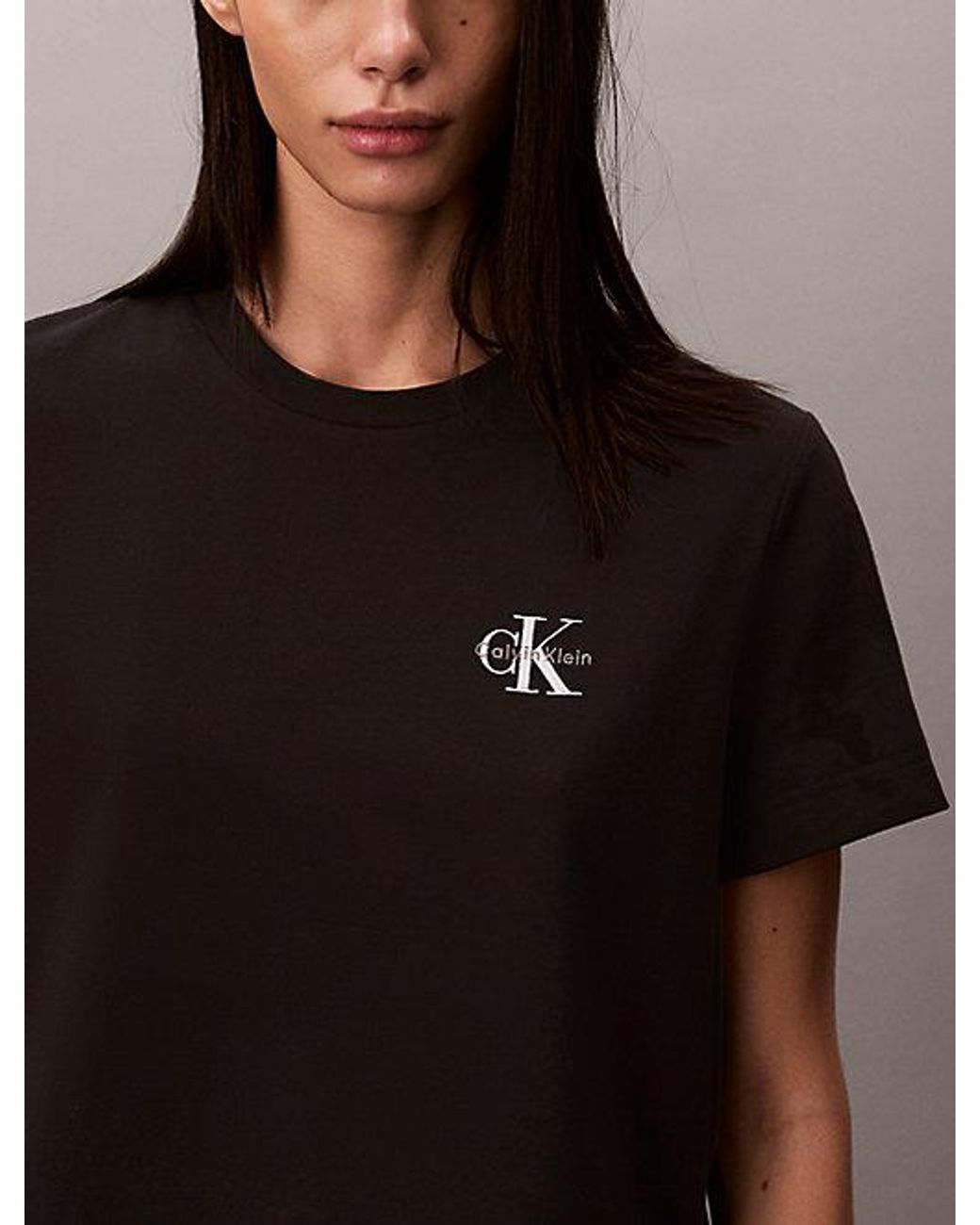Calvin Klein Blue Jeans Embroidered Monologo Tee