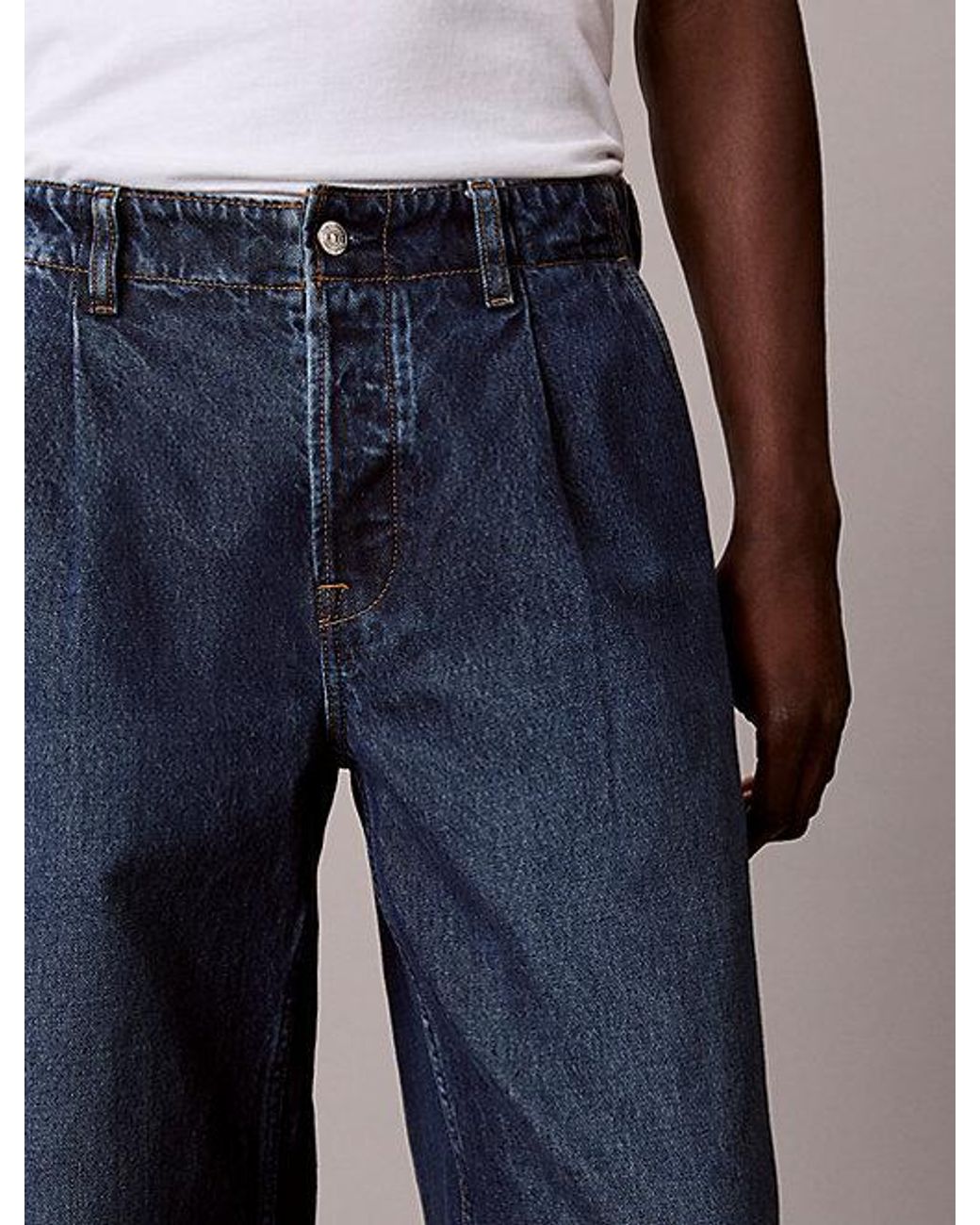 Calvin Klein Barrel Jeans in het Blue voor heren