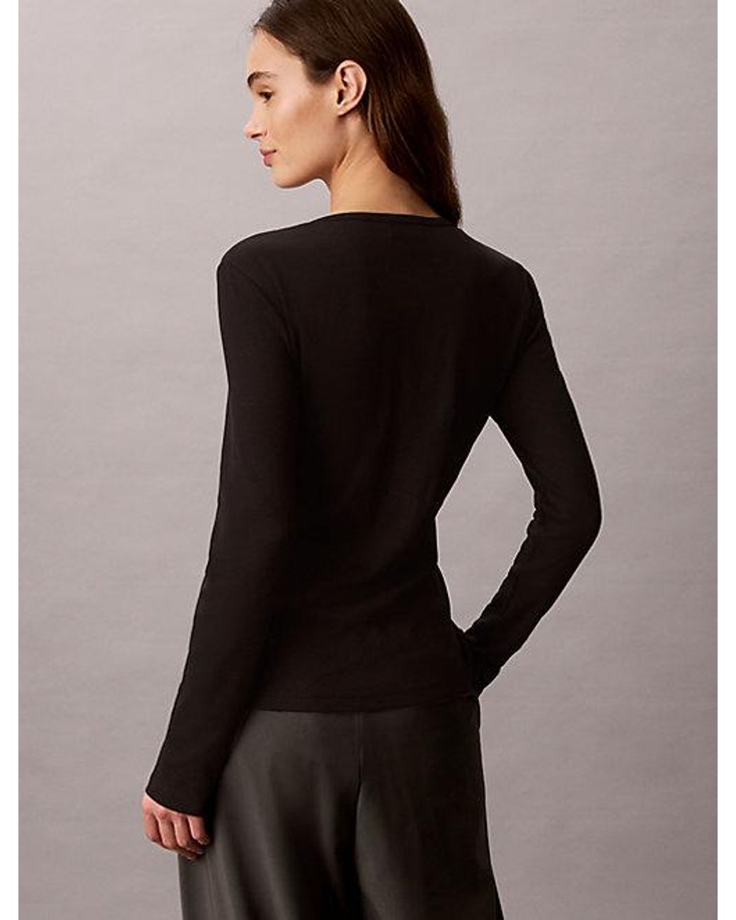 Calvin Klein Black Jeans Woven Monologo Rib Cardigan