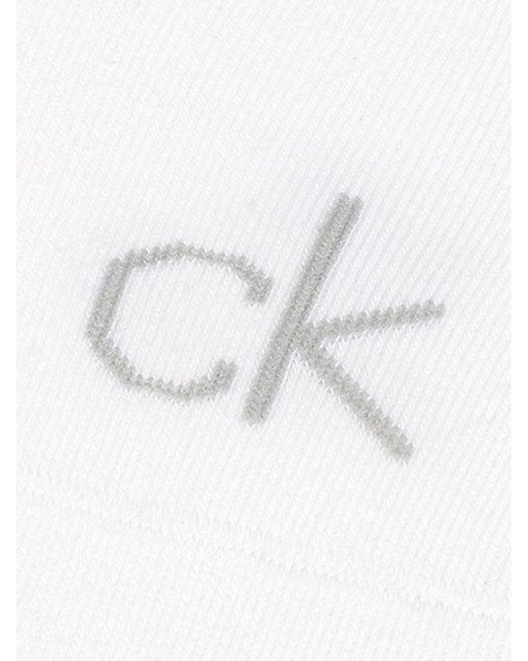 Calvin Klein Blue 4 Pack Soft Combed Cotton Invisible Socks