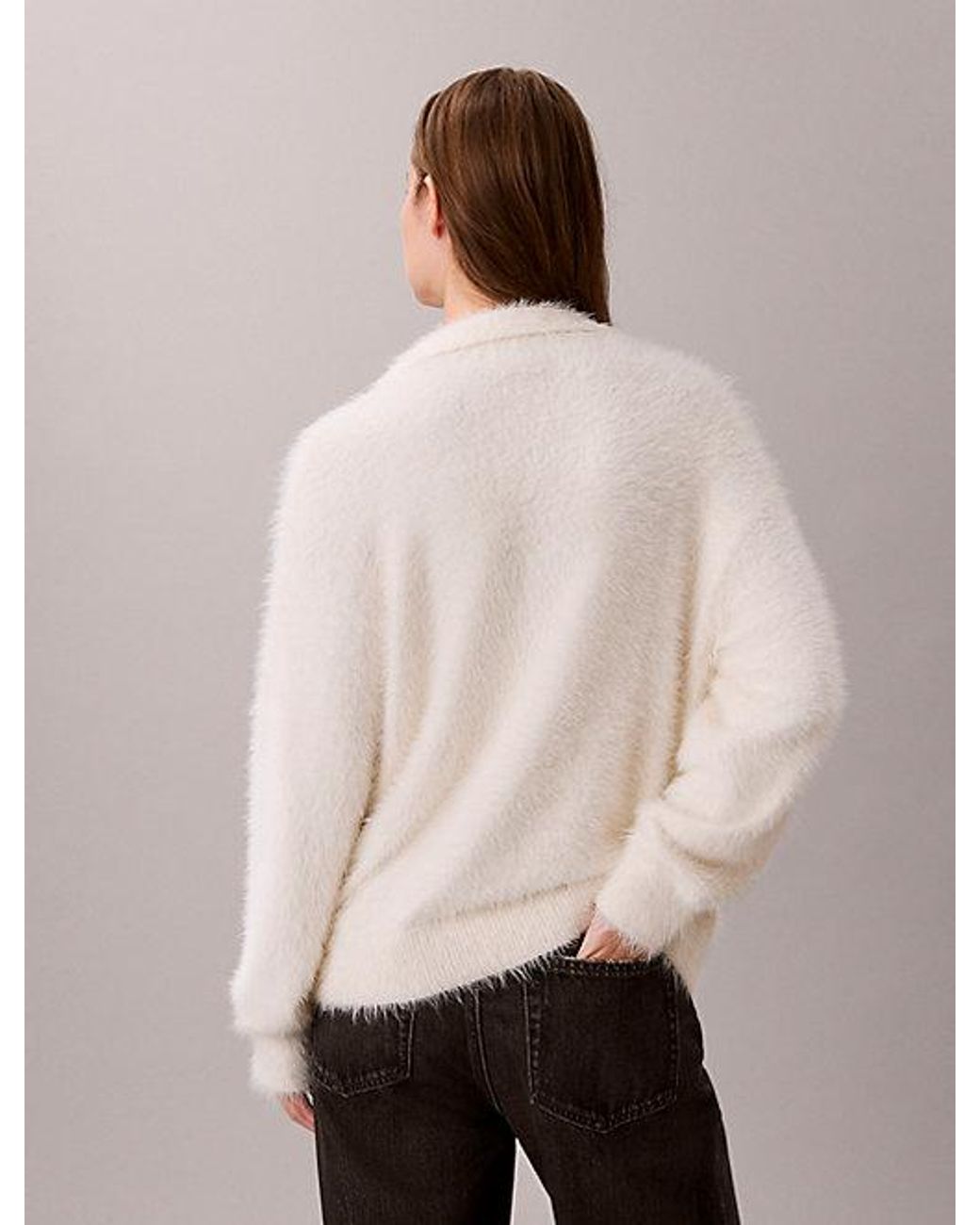 Calvin Klein Natural Jeans Soft Relaxed Polo Jumper