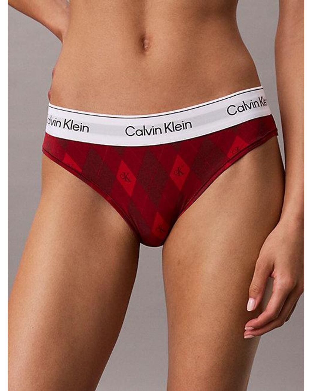 Calvin Klein Red Bikini Briefs Icon Cotton Modal