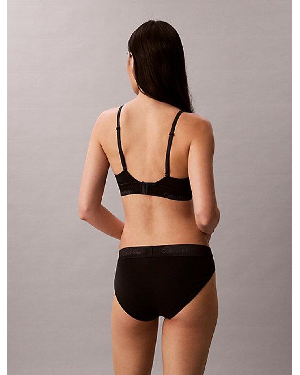 Calvin Klein Black Metallic Bikini Briefs Icon Cotton Modal Metallic