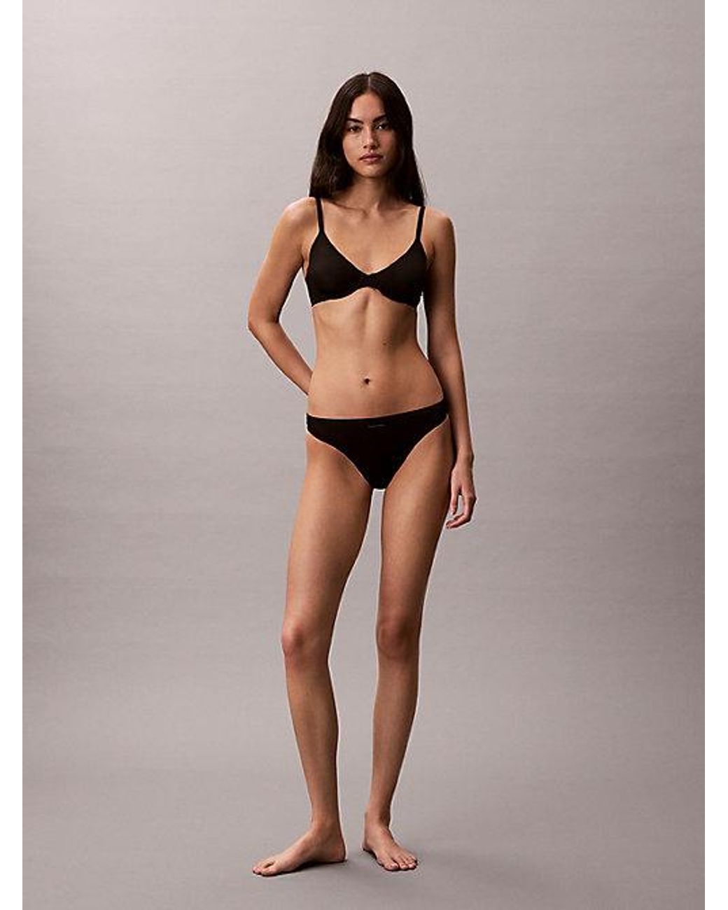 Calvin Klein Black Unlined Demi Bra Perfectly Fit Ultra Light