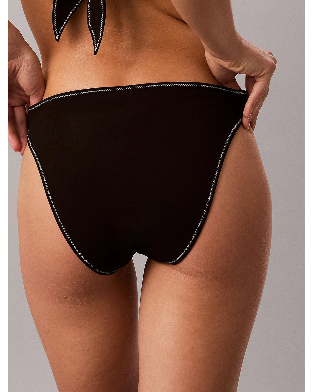 Bas De Bikini Échancré Calvin Klein en coloris Black