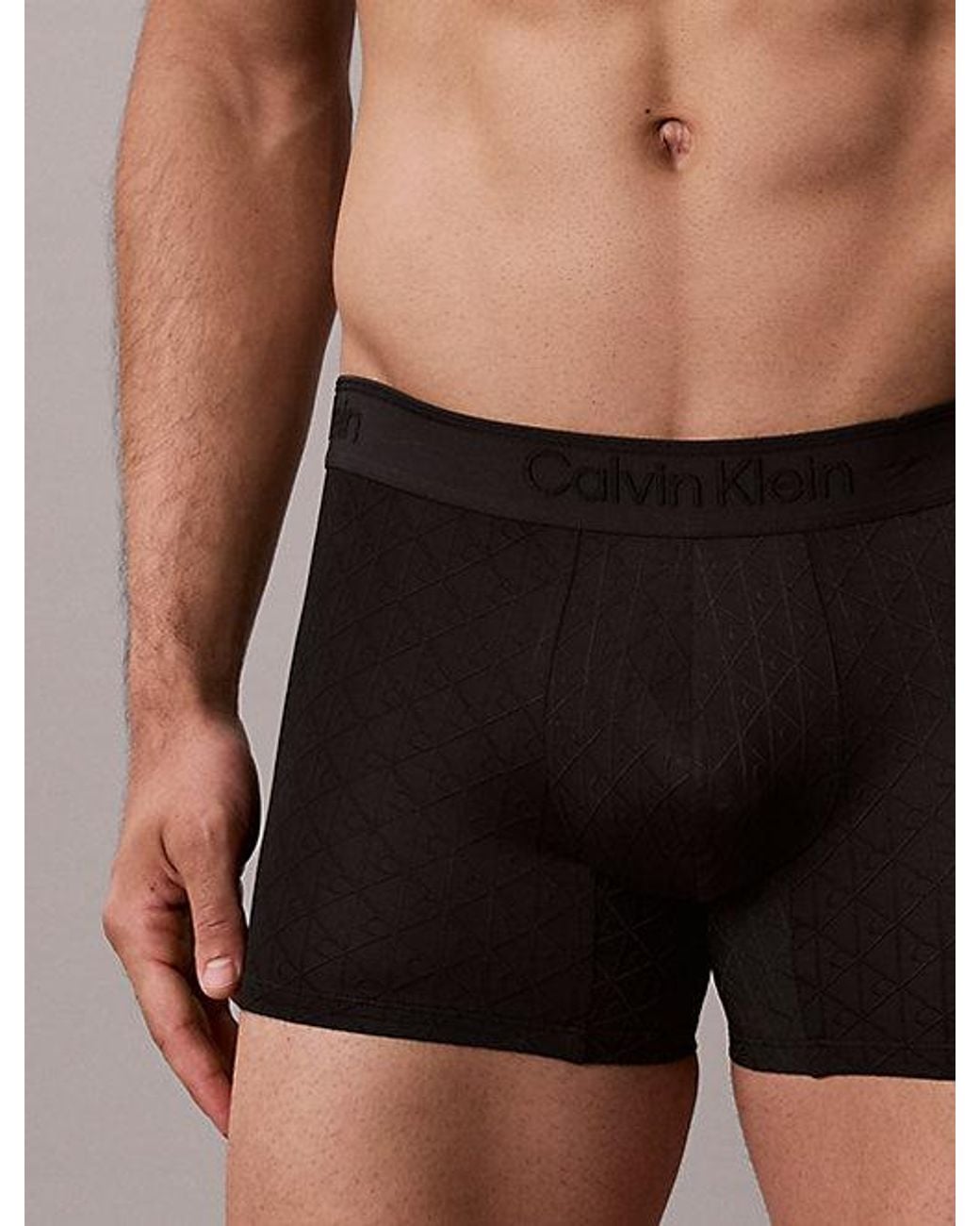 Calvin Klein Black Trunks Ck Emblem for men