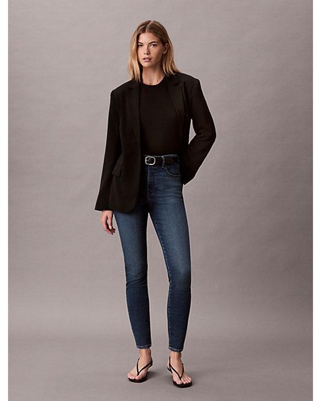 Calvin Klein Blue Jeans High Rise Skinny Jeans