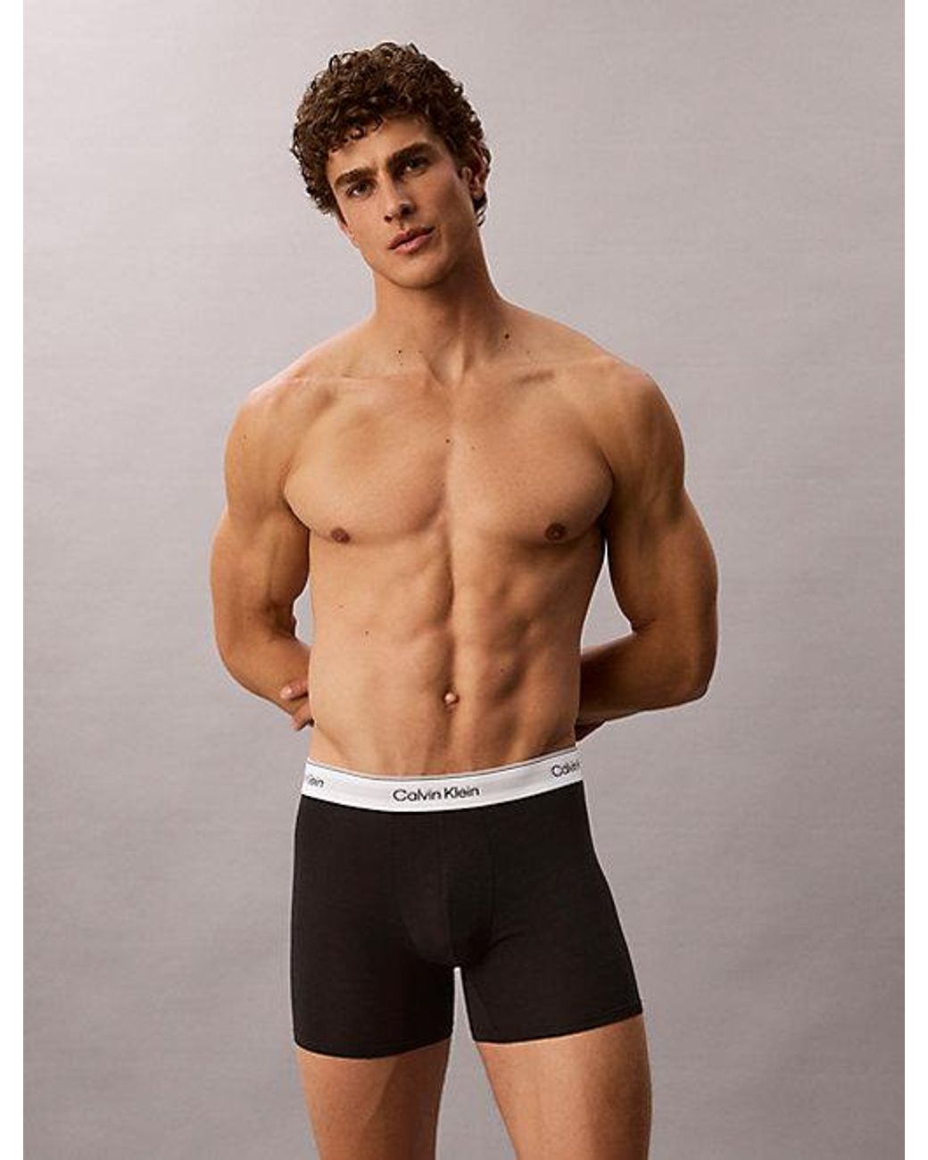 Calvin Klein Black 3 Pack Boxer Briefs for men