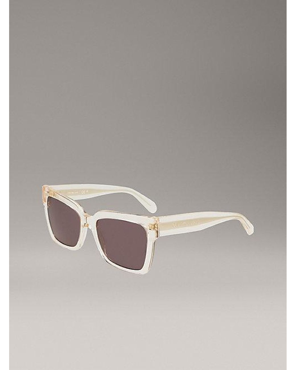 Calvin Klein Gray Jeans Modified Rectangle Sunglasses
