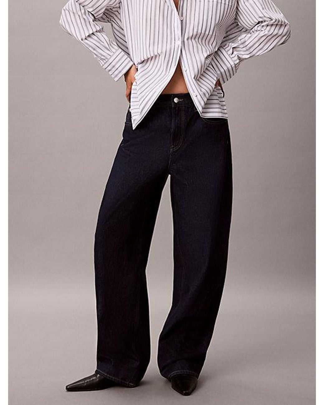 Calvin Klein Blue Jeans Relaxed Barrel Jeans