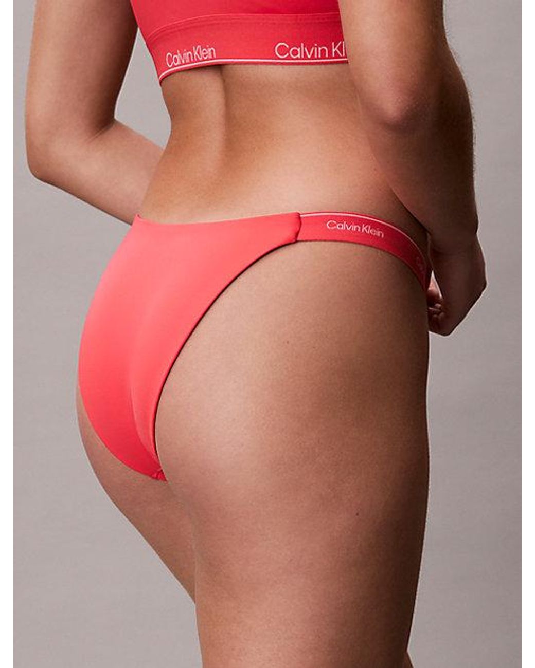 Calvin Klein Red Bikini Bottoms Ck Icon